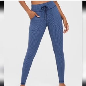 Aerie Blue checkered Leggings size xsmall